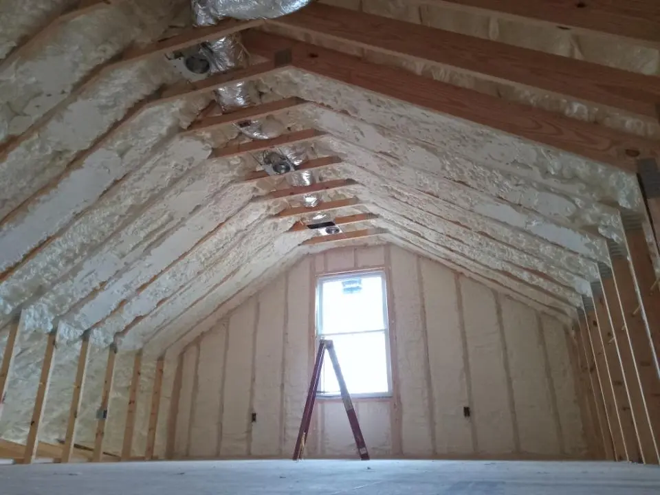 Spray foam roofing application for Crawl Space Insulation project in West Pensacola